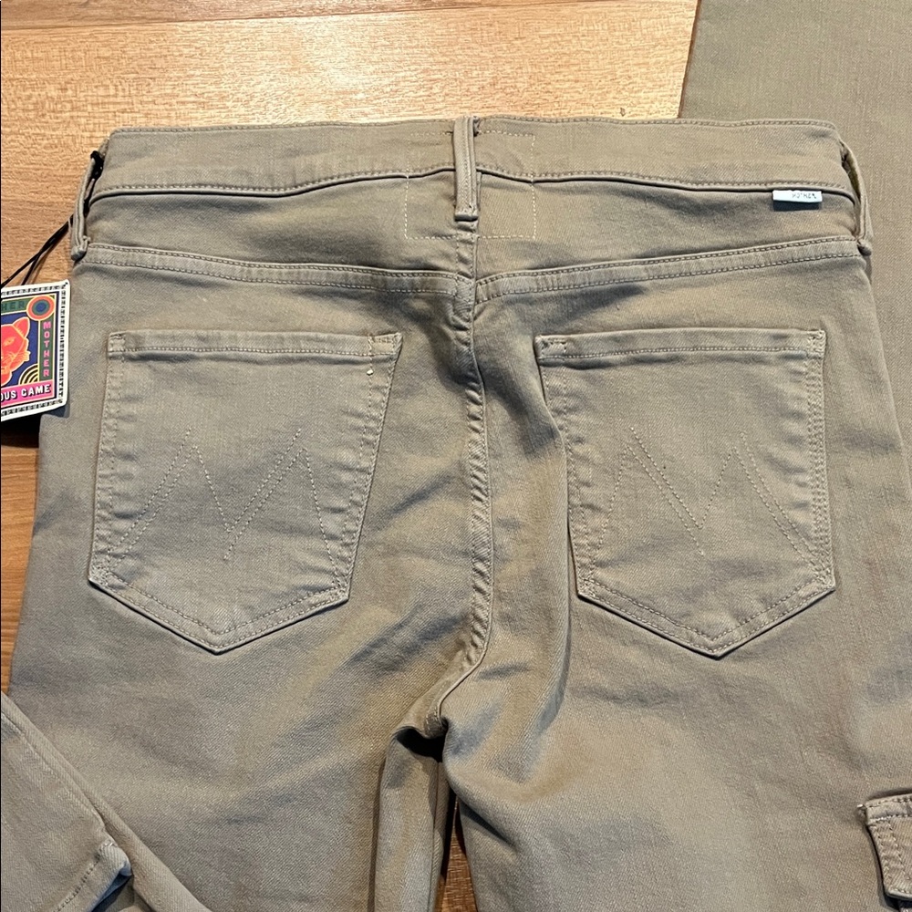 MOTHER Women's Cargo Jeans in Olive - Picture 2 of 4